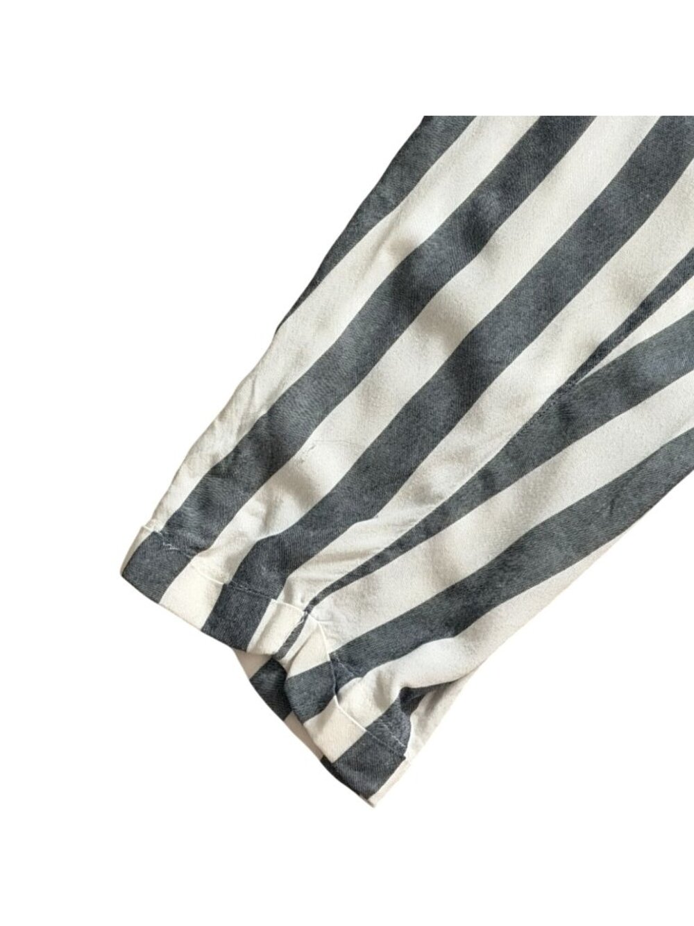 American Eagle Striped Paperback Trousers-Lightweight-Gray/White-M - Picture 4 of 7